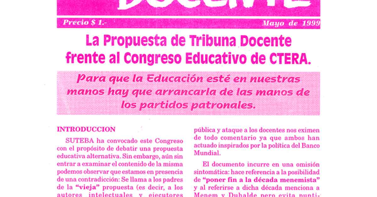 imagen de la nota Tribuna Docente Extra