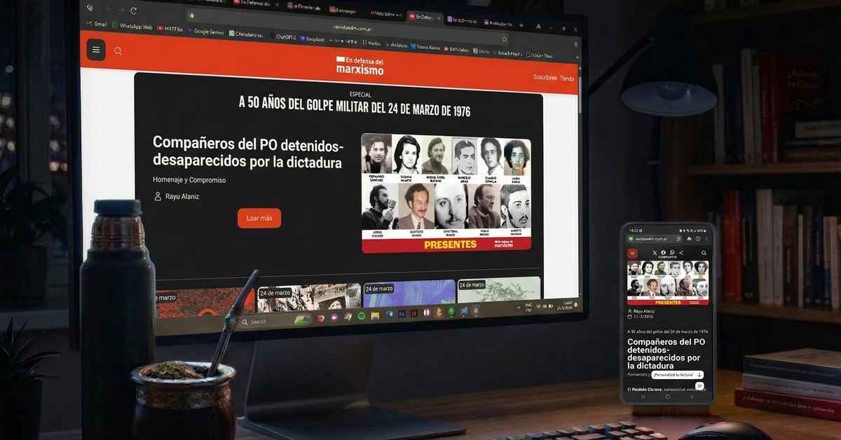 imagen de la nota En Defensa del Marxismo renueva su sitio web en el marco de la campaña por los 50 años del golpe genocida